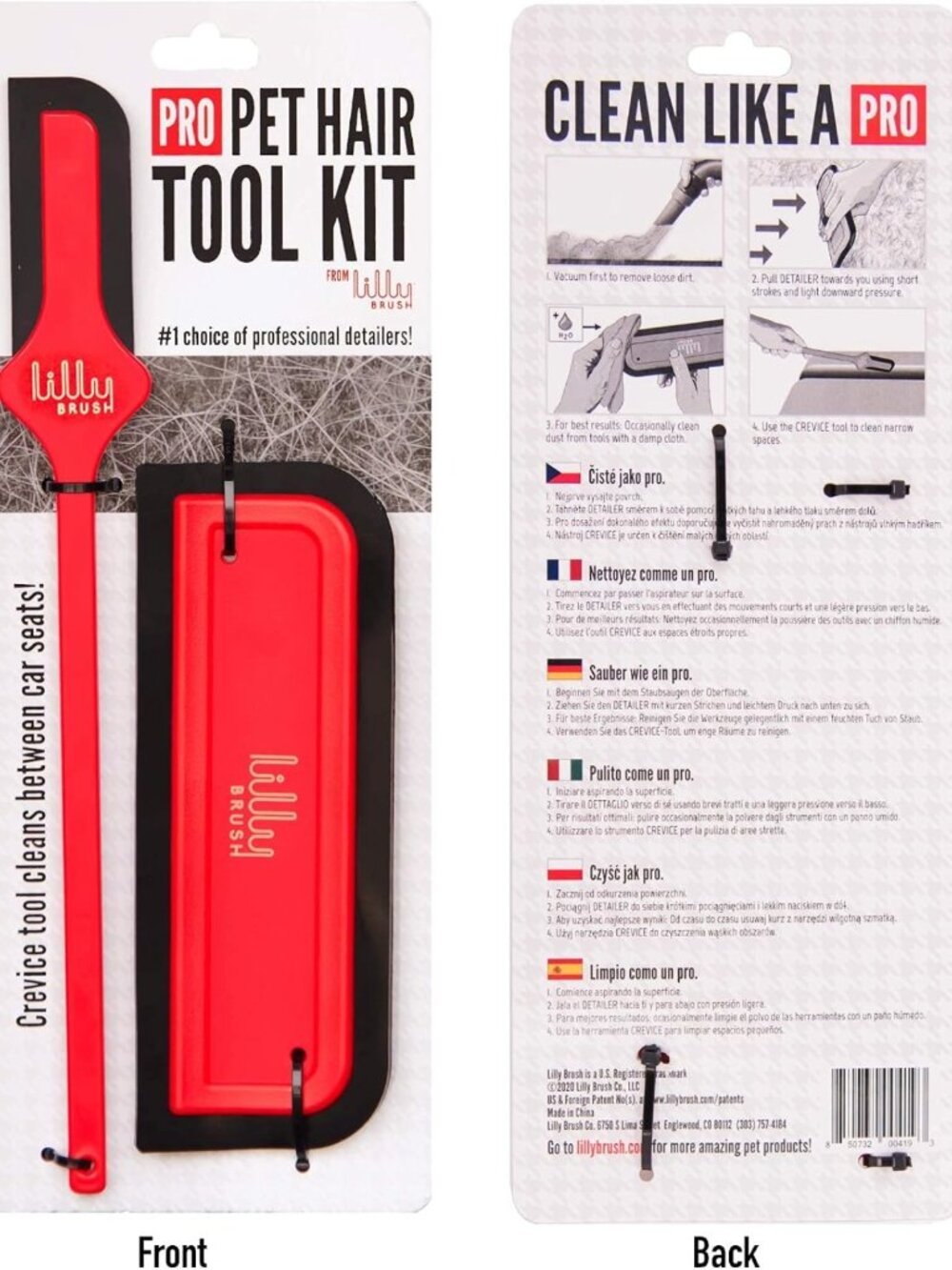 Pet Hair Removal Tool Kit | Effective Brush for Couch, Car & Furniture | Cat